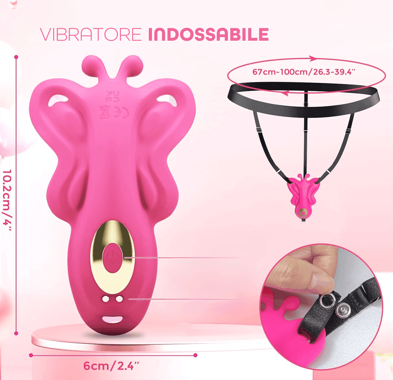 Vibratore Indossabile con App Doppia Stimolazione Controllo Smart SexToys Coppia - 6