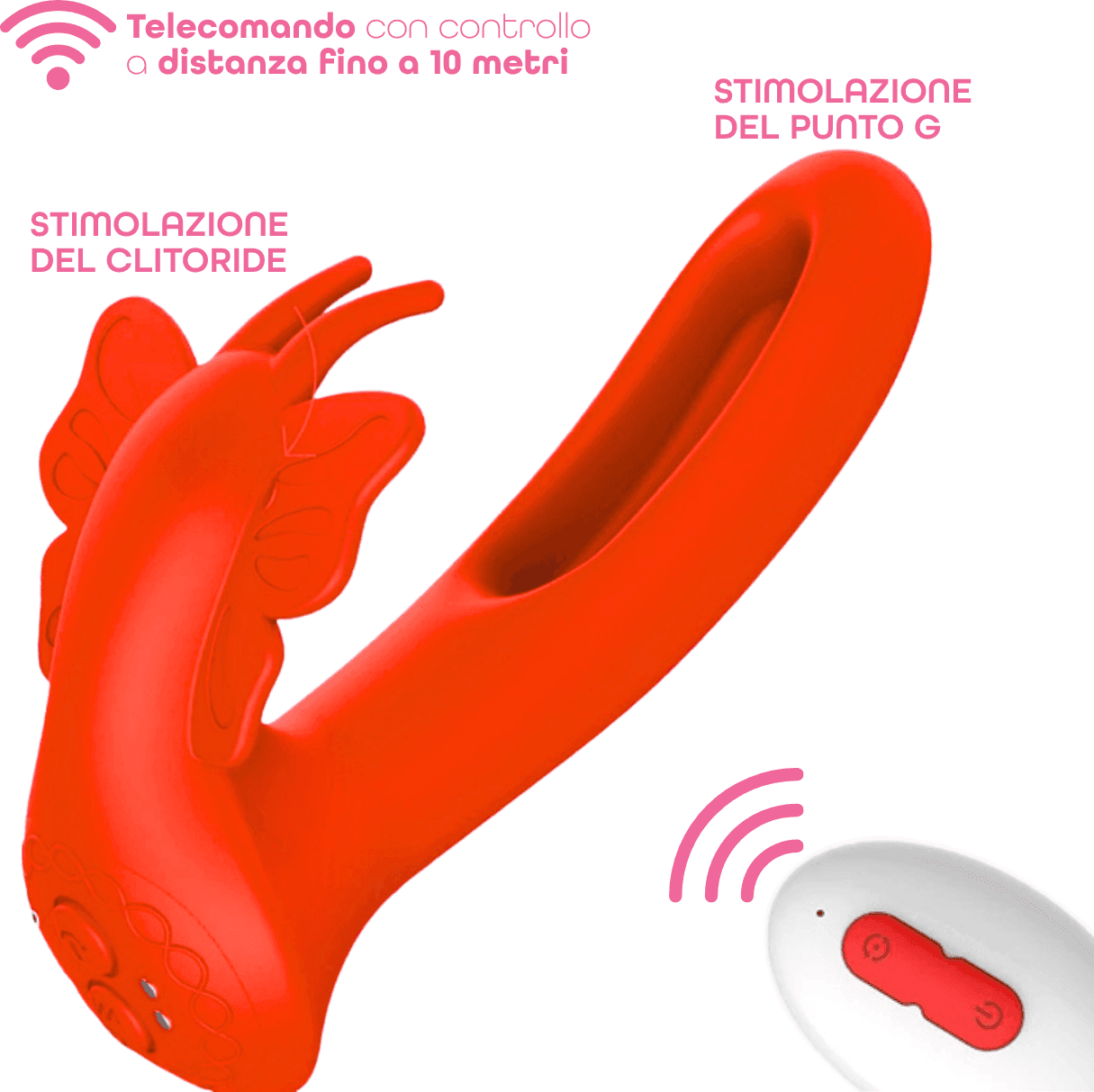 Vibratore Indossabile con Telecomando Doppia Stimolazione Clitoride e Punto G Sex - 4