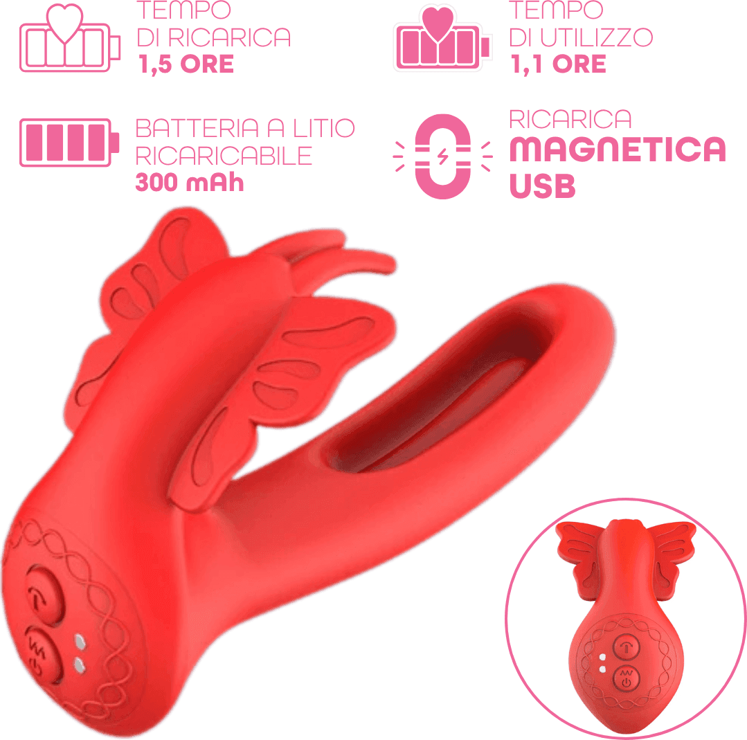 Vibratore Indossabile con Telecomando Doppia Stimolazione Clitoride e Punto G Sex - 5