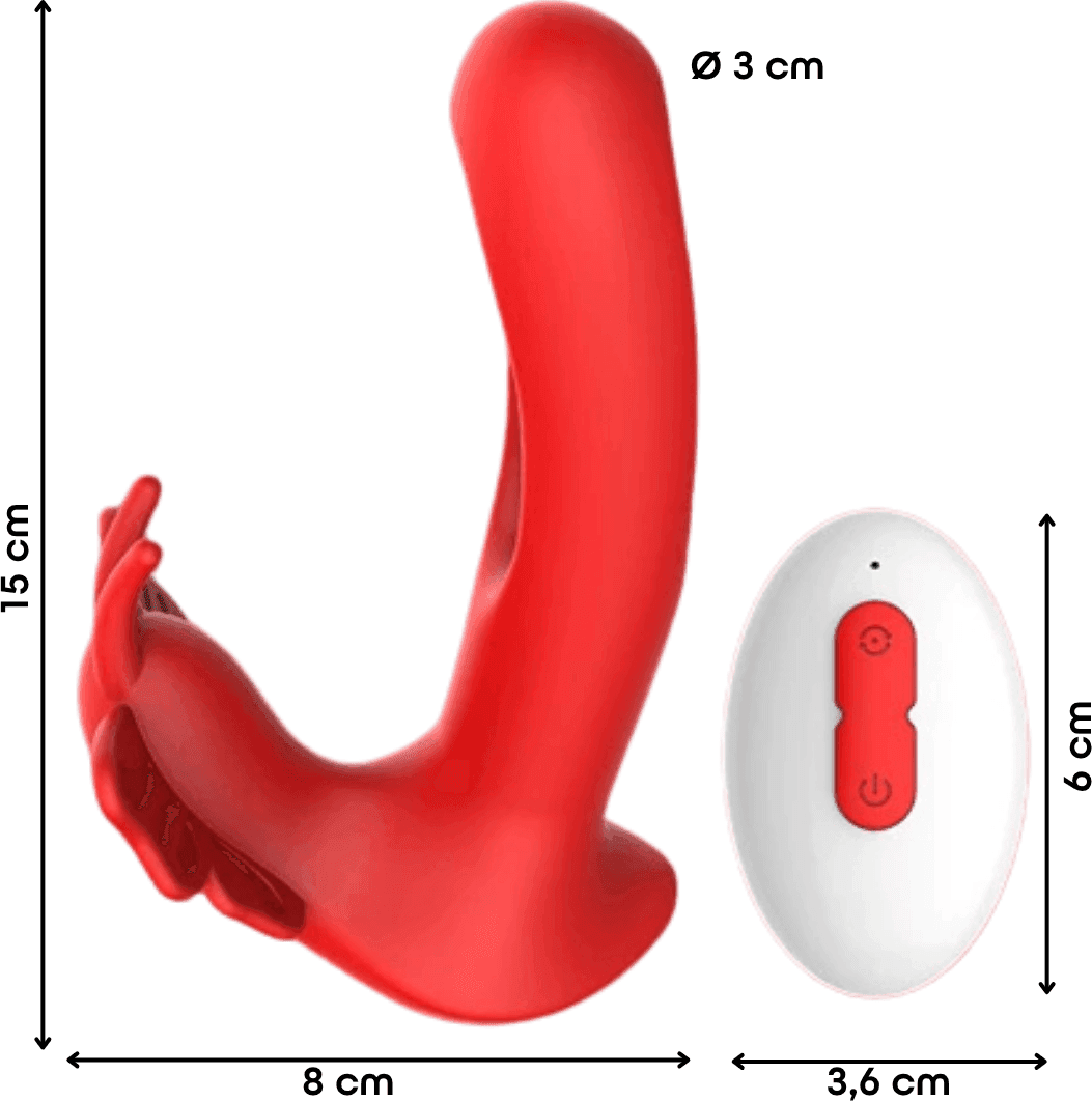 Vibratore Indossabile con Telecomando Doppia Stimolazione Clitoride e Punto G Sex - 6