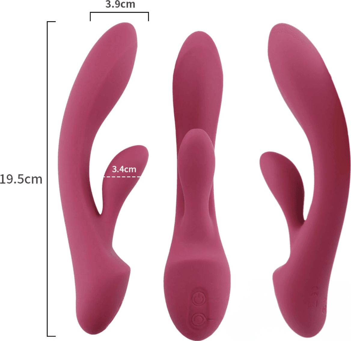 Vibratore Rabbit Doppia Stimolazione Punto G Clitoride Vibrazioni Potenti SexToy - 6