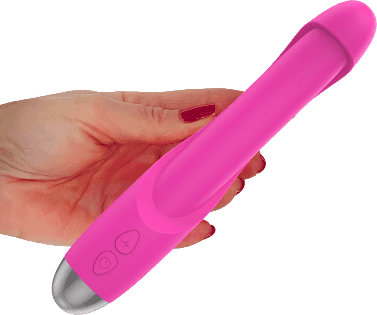 Vibratore Punto G Curvo Dildo in Silicone Stimolatore con 10 Modi di Vibrazione - 2
