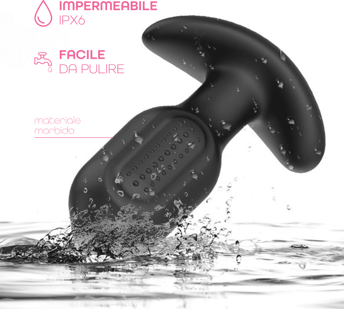 Stimolatore Prostata con Telecomando Vibratore Anale 360° Rotante in Silicone - 7