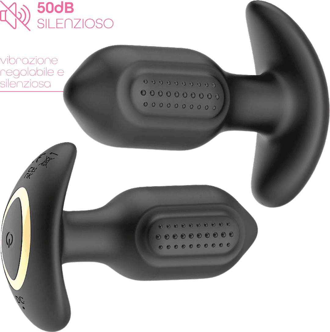 Stimolatore Prostata con Telecomando Vibratore Anale 360° Rotante in Silicone - 8