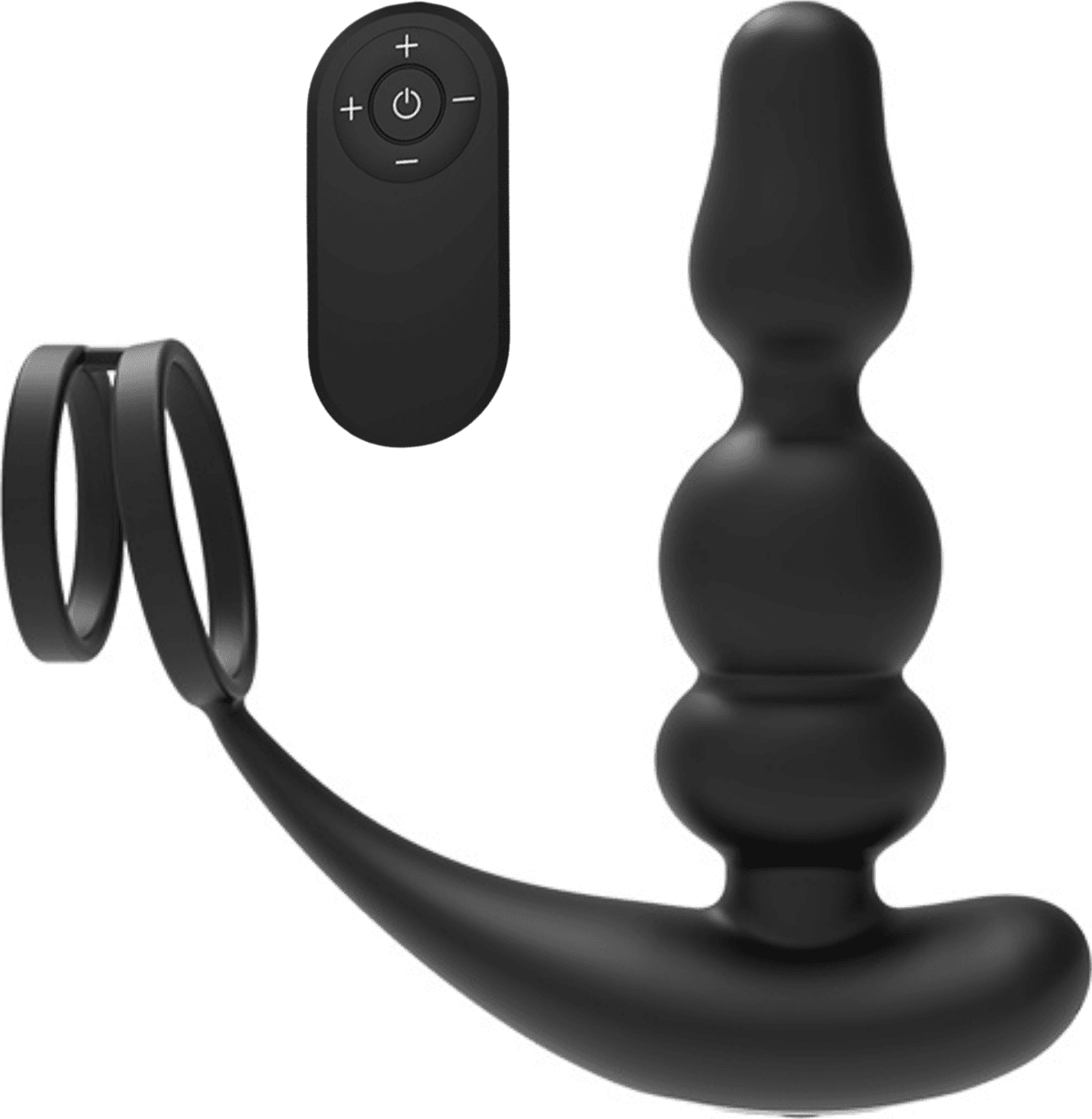 Stimolatore Prostata con Telecomando Rotante Vibratore Anale Anello Pene Plug - 1