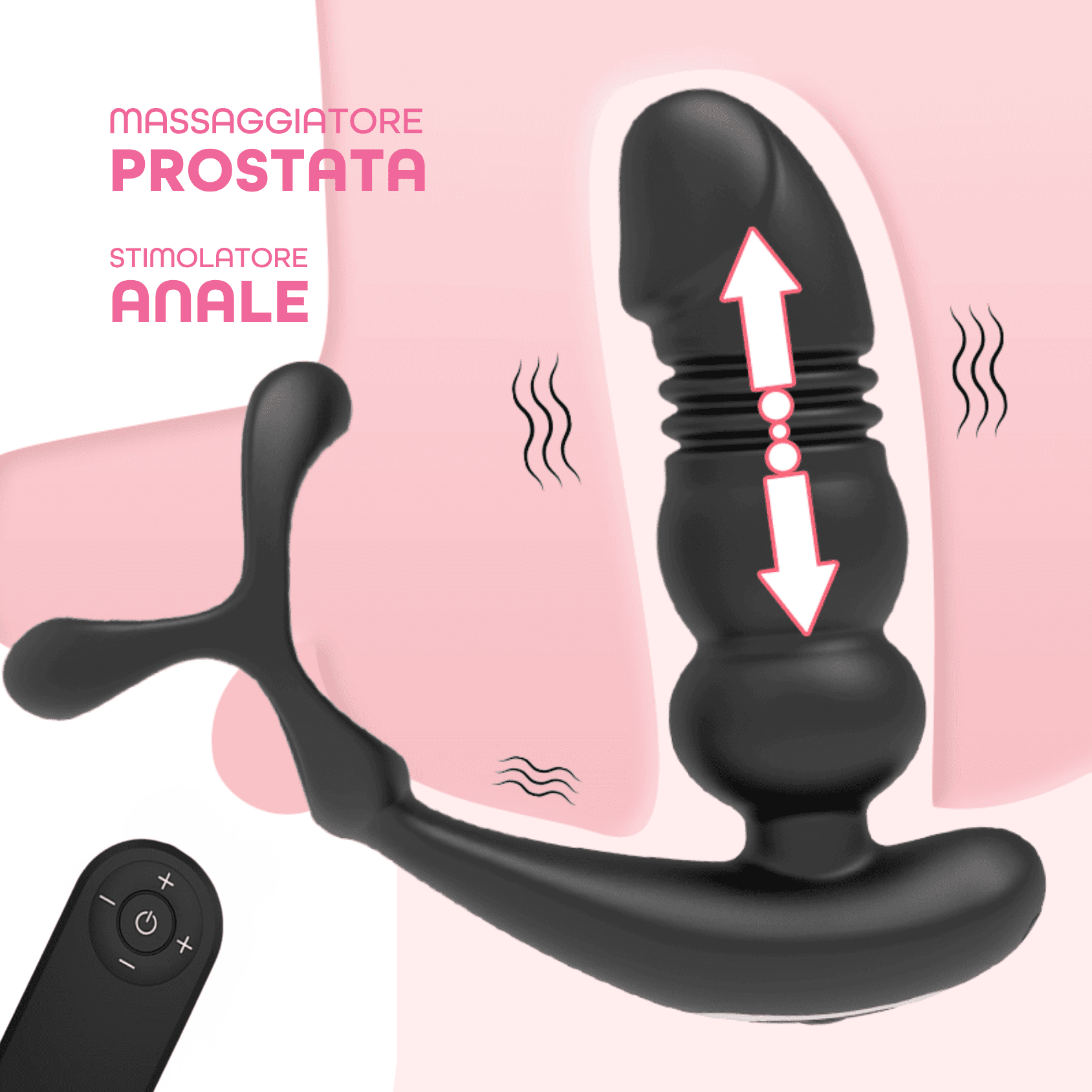 Massaggiatore Prostata con Thrusting Automatico Telecomando 7 Vibrazioni Potenti - 5