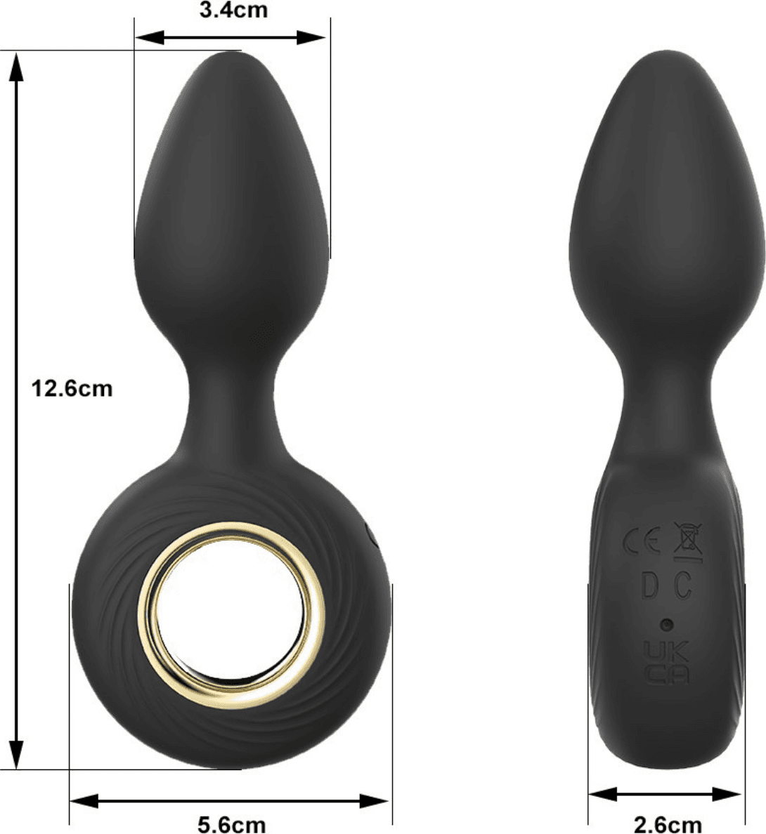 Butt Plug Anale Vibrante in Silicone Stimolatore Prostata Compatto 12 Modalità - 6