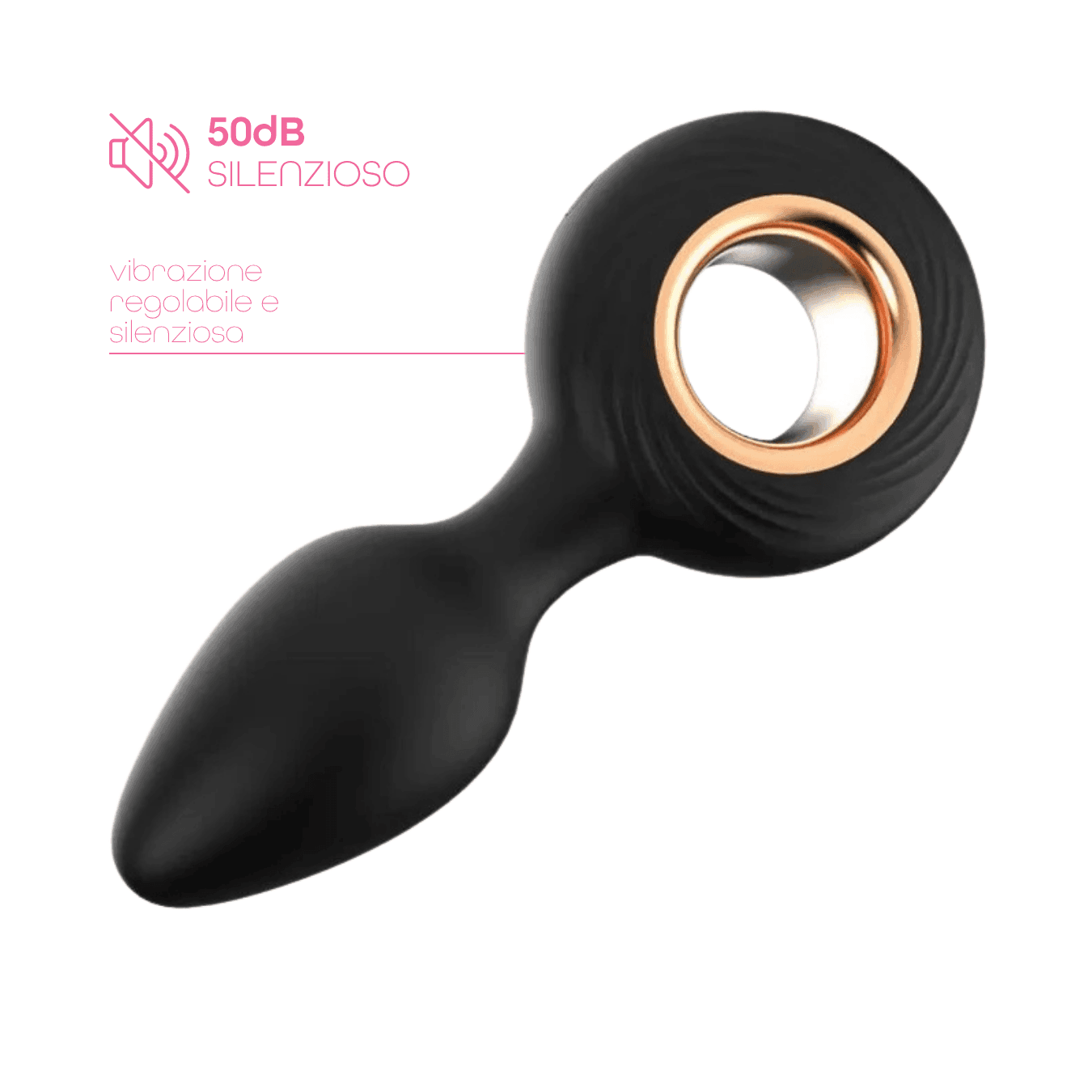 Butt Plug Anale Vibrante in Silicone Stimolatore Prostata Compatto 12 Modalità - 8