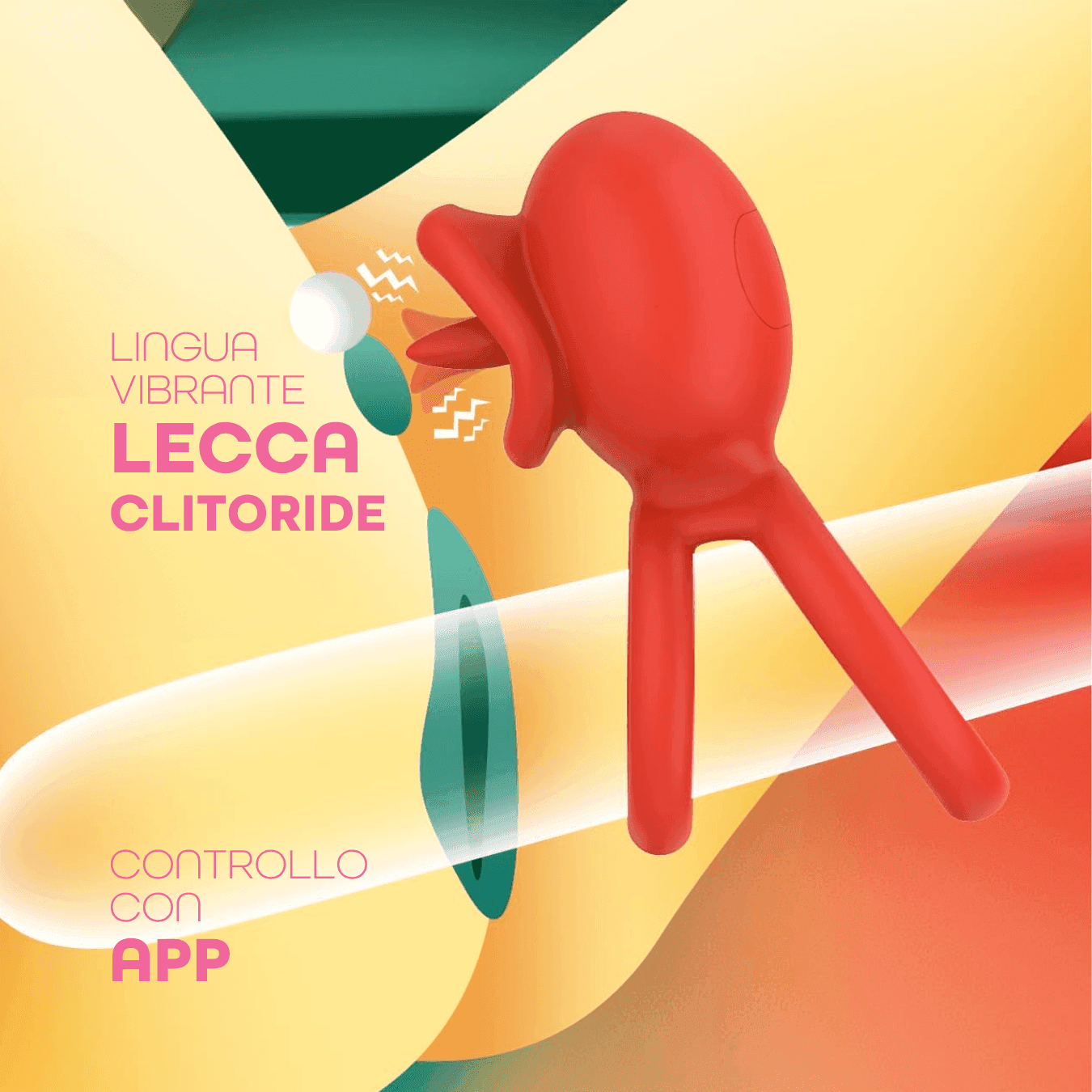 Anello Vibrante per Pene Sex Toy di Coppia Controllo App Lingua Lecca Clitoride - 9