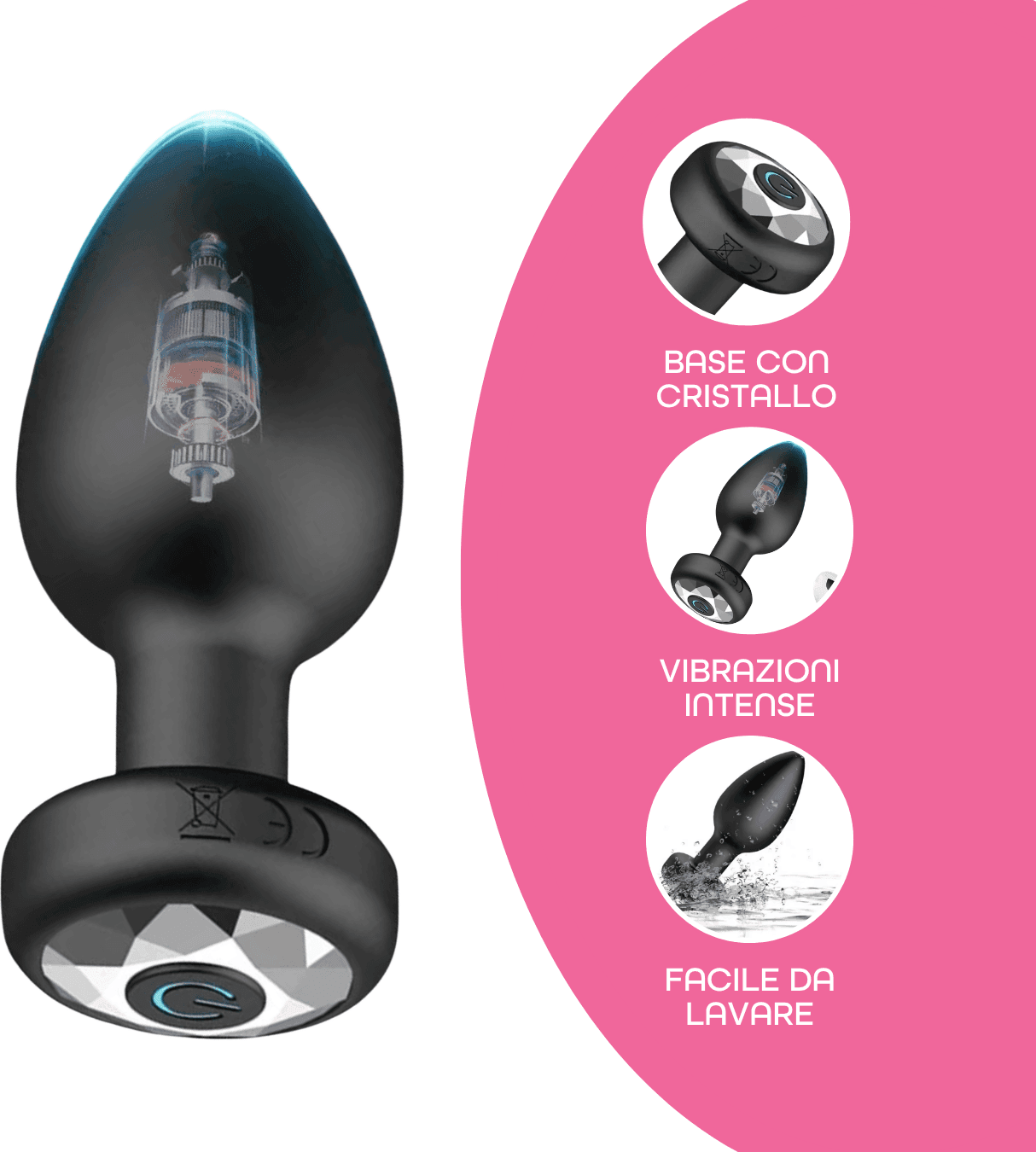 Plug Anale Vibrante con Telecomando Stimolatore Prostata 10 Modalità Vibrazione - 3