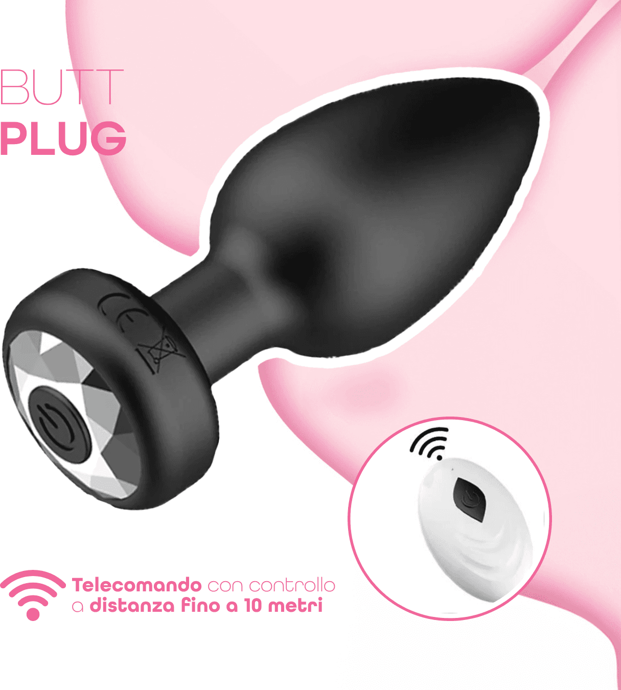 Plug Anale Vibrante con Telecomando Stimolatore Prostata 10 Modalità Vibrazione - 5