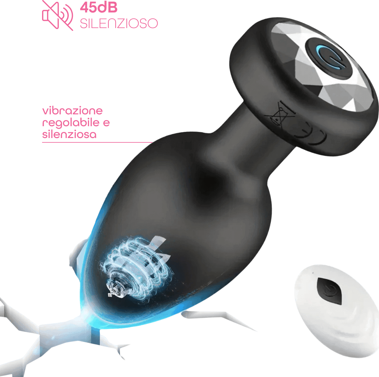 Plug Anale Vibrante con Telecomando Stimolatore Prostata 10 Modalità Vibrazione - 9