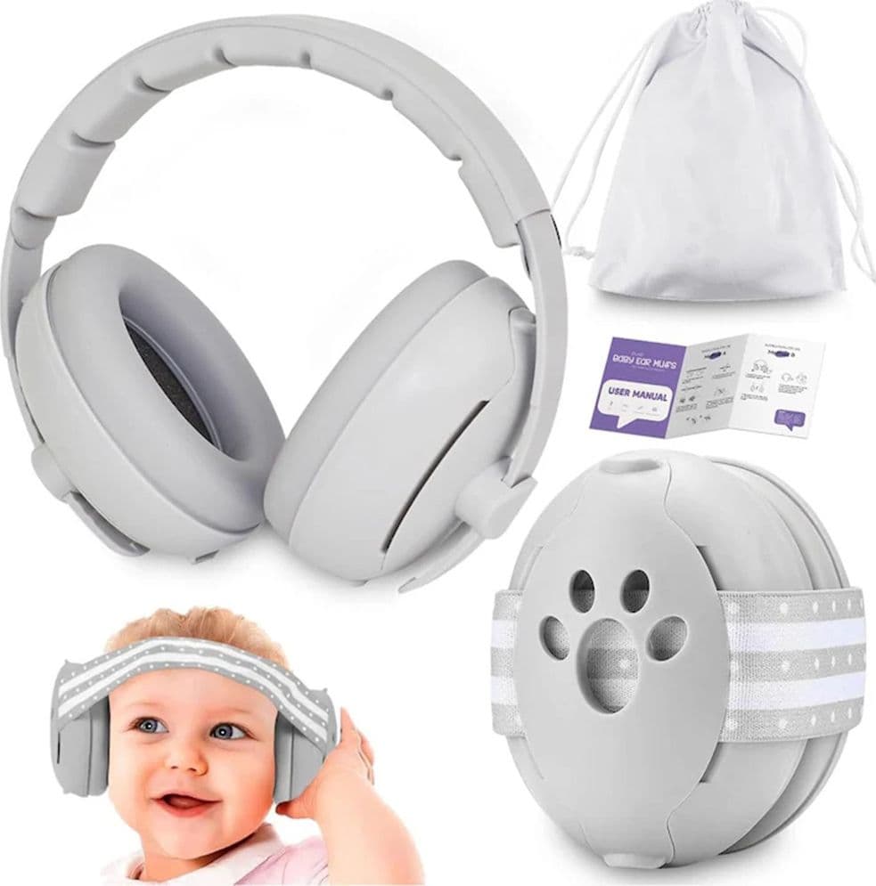 CUFFIE NEONATO ANTIRUMORE 2IN1 25DB PER PROTEZIONE RUMORE REGOLABILI ACUSTICI PER BAMBINI - 2