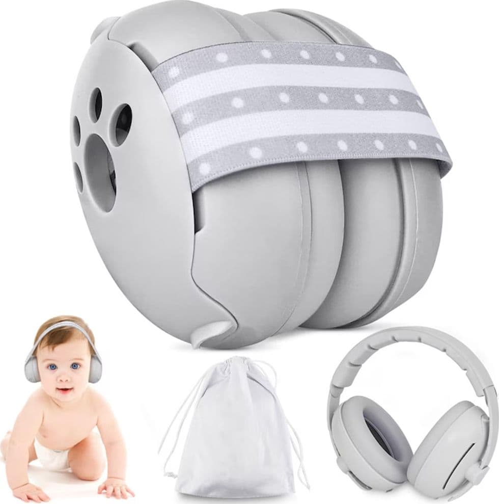 CUFFIE NEONATO ANTIRUMORE 2IN1 25DB PER PROTEZIONE RUMORE REGOLABILI ACUSTICI PER BAMBINI - 3