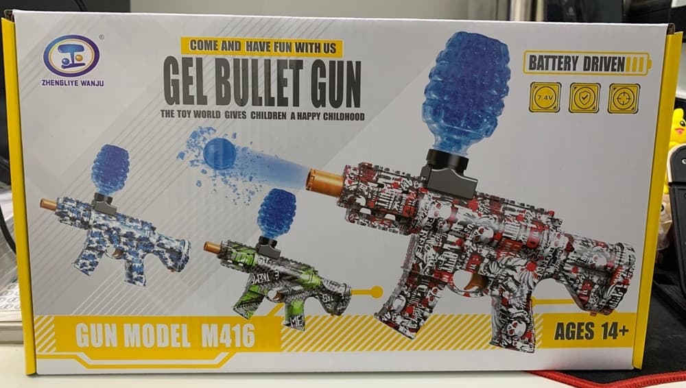 PISTOLA GIOCATTOLO A PALLINE DI GEL M416 GEL BULLET GUN PER RAGAZZI DA 14+ A BATTERIA 7,4V - 2