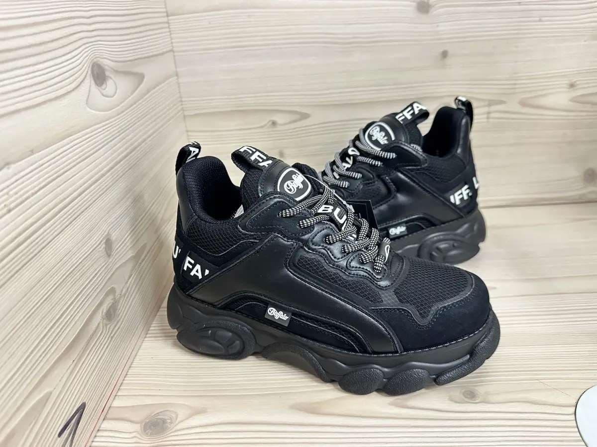 Buffalo Sneakers donna CLD CHAI vegan nubuck mesh black - 4