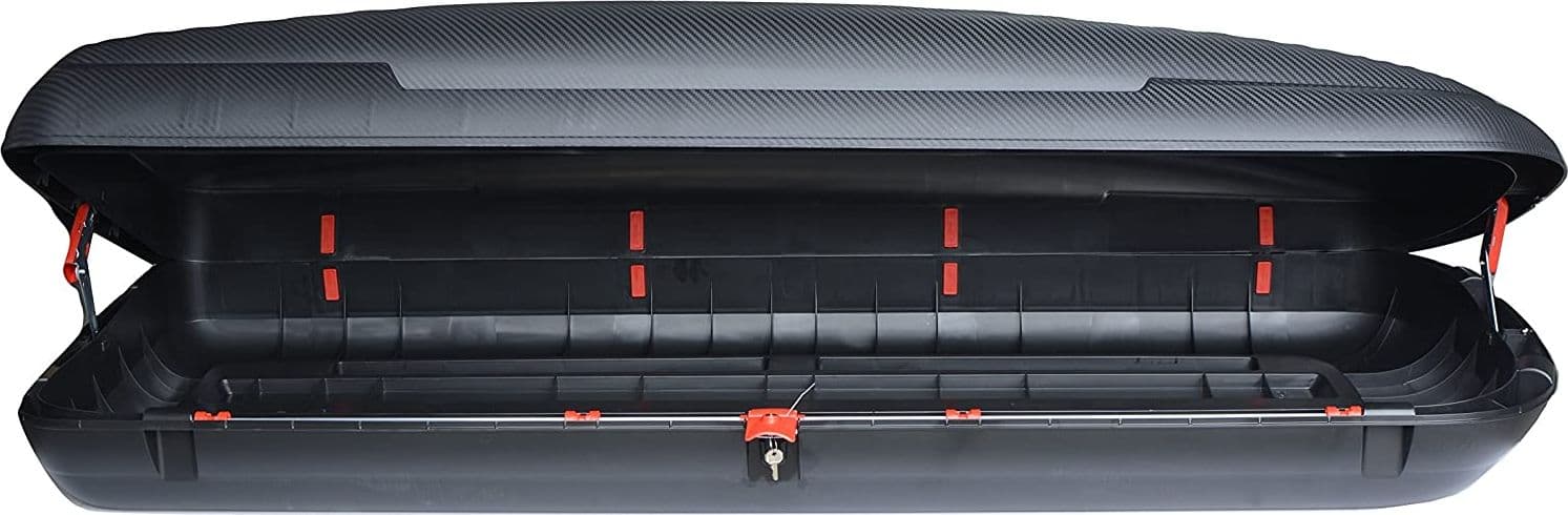 Baule portapacchi per auto effetto fibra di Carbonio da 320 lt "Made in Italy" - 3