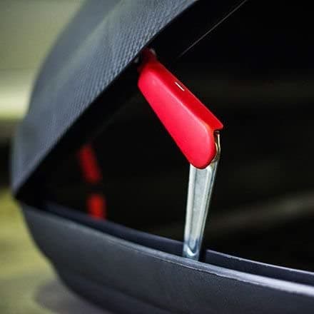 Baule portapacchi per auto effetto fibra di Carbonio da 320 lt "Made in Italy" - 5