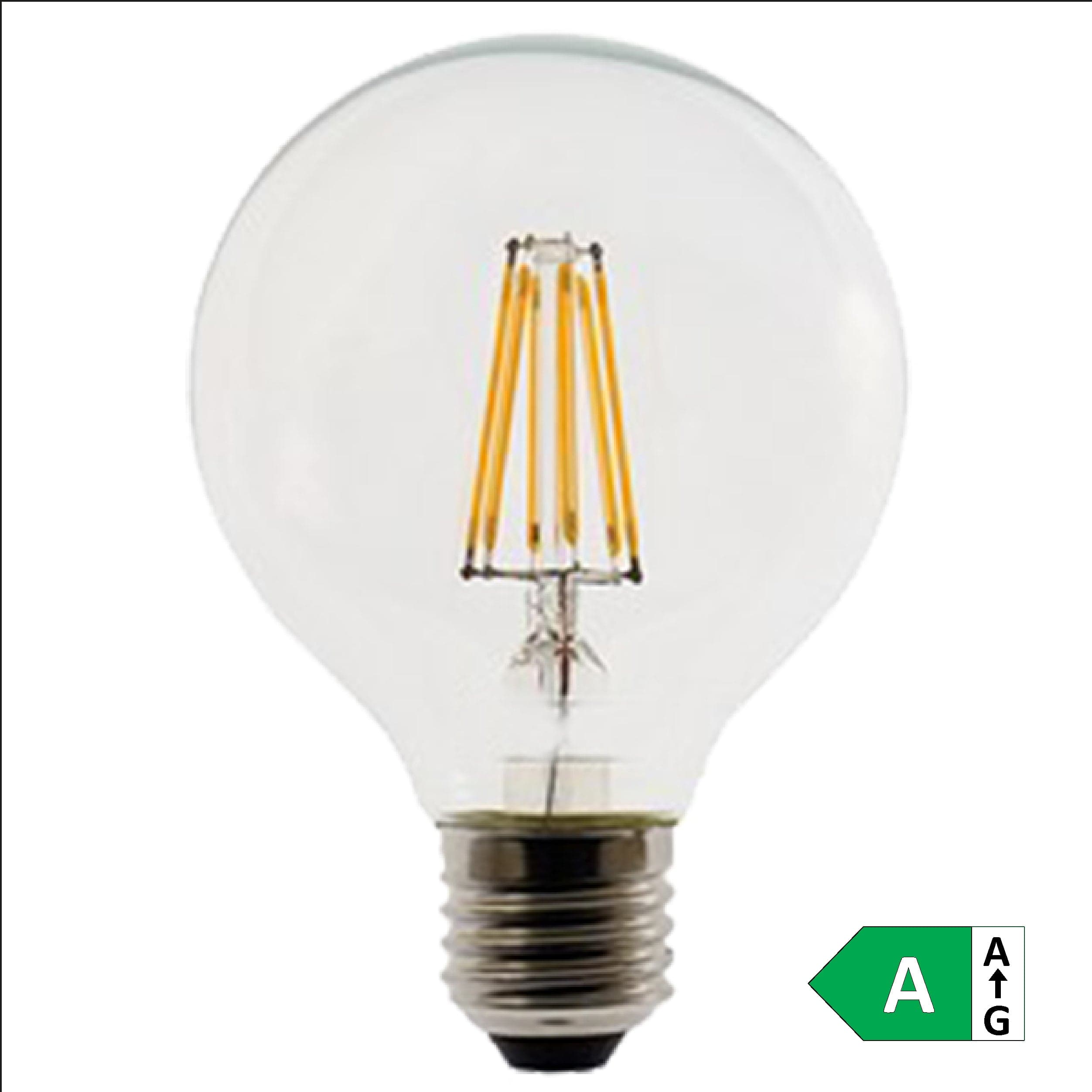 LAMPADA LED A FILAMENTO G95 E27 3,8W 3000K - CLASSE A - 1
