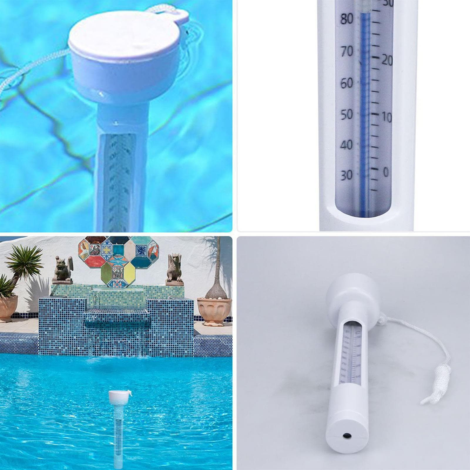 Termometro galleggiante con corda per piscina idromassaggio bestway e intex - 5