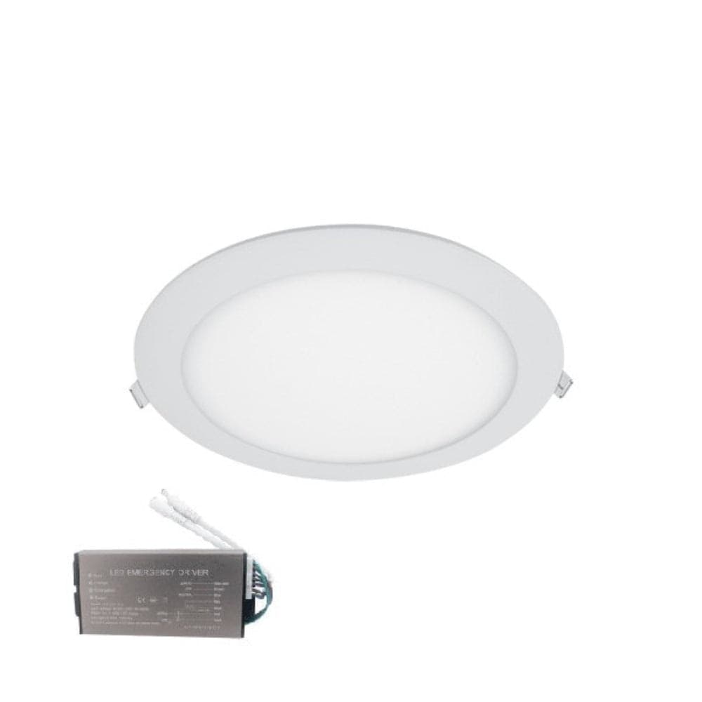 LED Panel Round 18W 4000K + Emergenza - 1