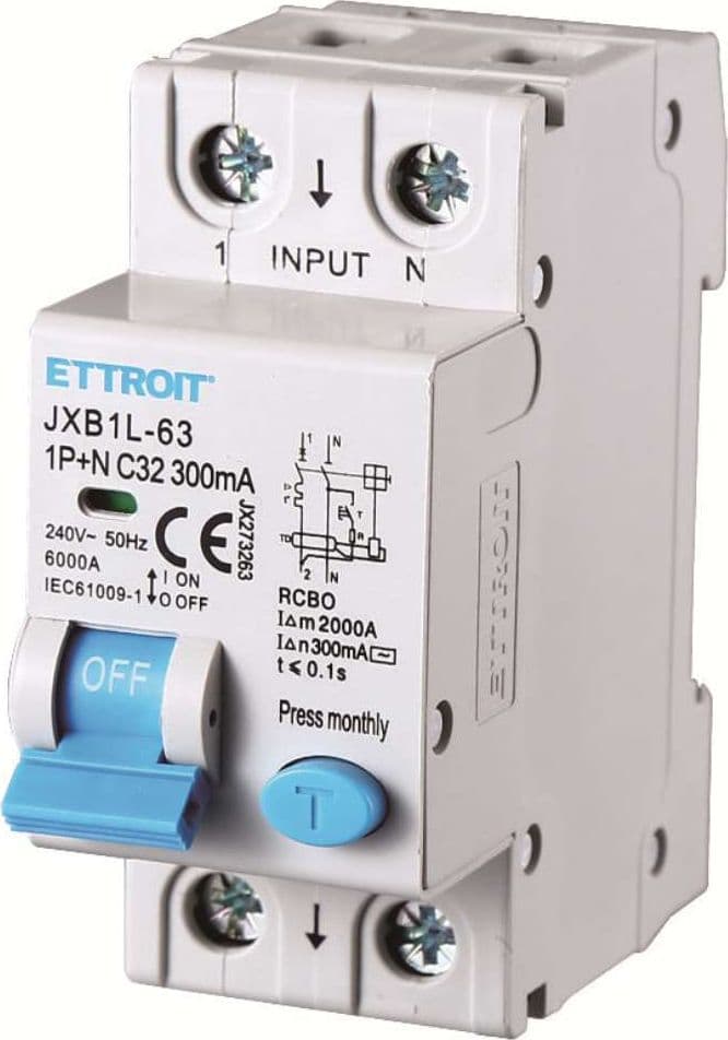 Magnetotermico Differenziale 1P+N 32A 300mA 220V-6KA