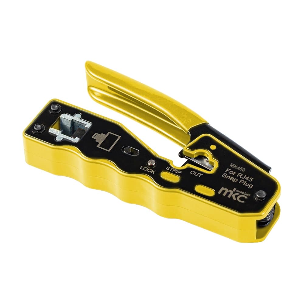 MK450 - Pinza crimpatrice compatta con tecnologia passante 8P/RJ45