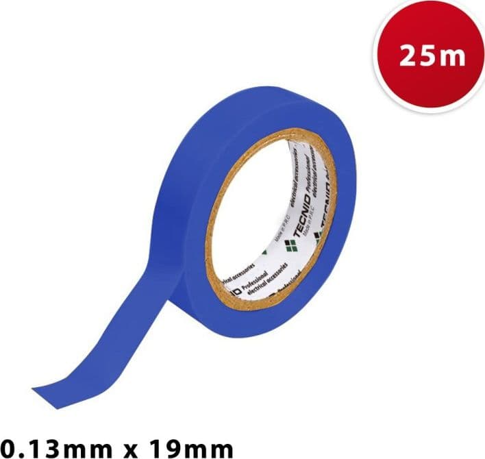NASTRO ISOLANTE BLU 0.13X19X25 MT - 1