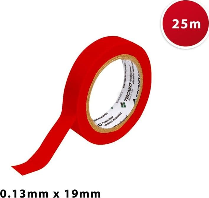 NASTRO ISOLANTE ROSSO 0.13X19X25 MT - 1