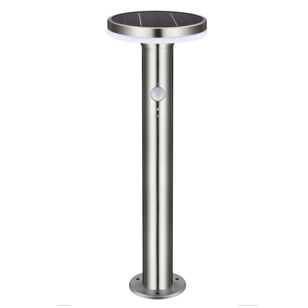 Paletto Solare LED in acciaio inossidabile con sensore di Movimento IP44 , altezza 45cm - 1