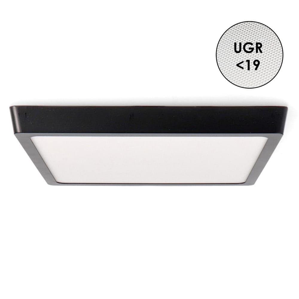 Pannello Di Superficie Nero Quadrato Da 25W Cct