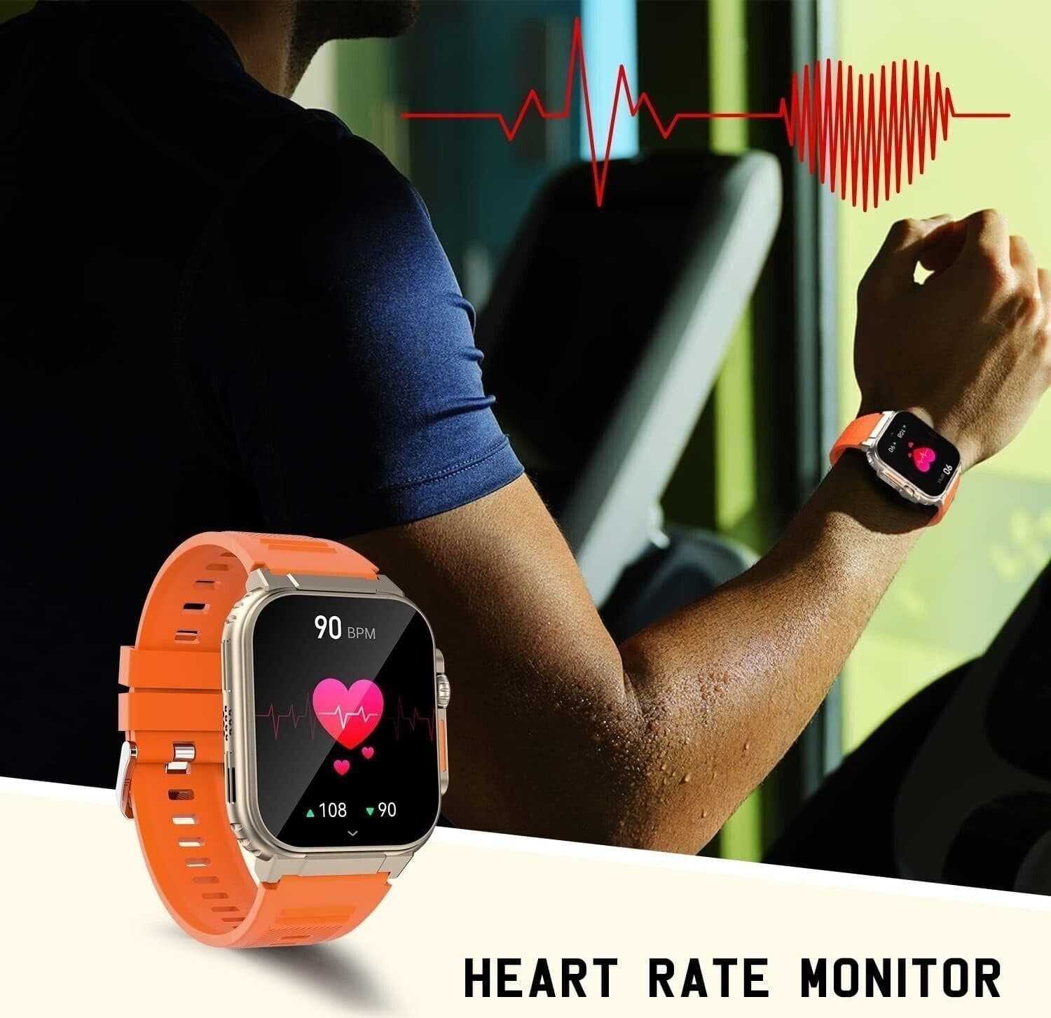 Smartwatch uomo Effettua Risponde Chiamate fitness tracker cardiofrequenzimetro - 7