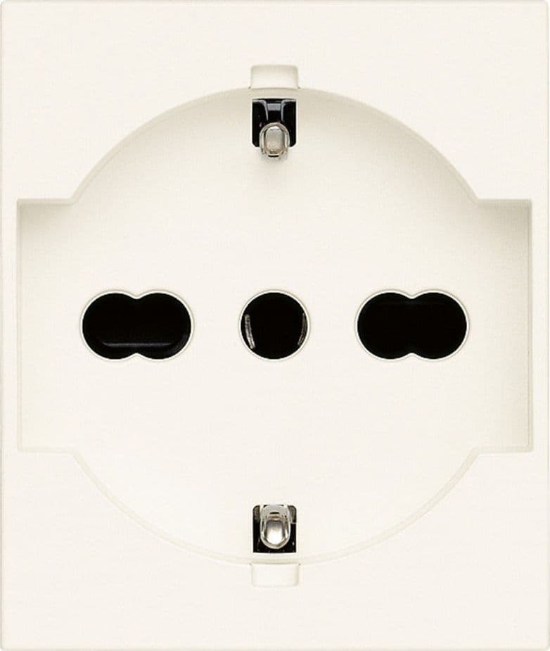 Presa 2P+T 16A Schuko Universale Bianco - 1