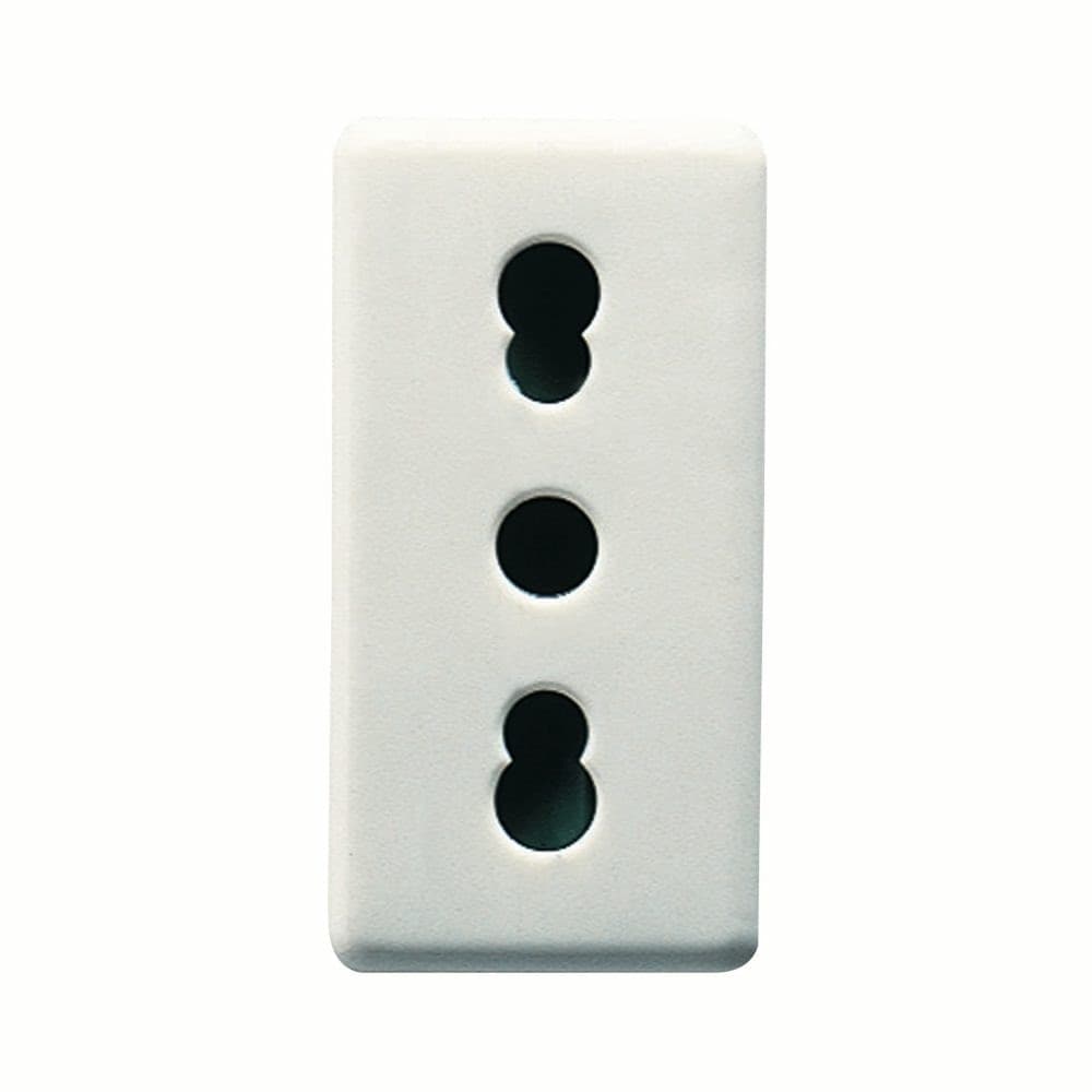 PRESA BIPASSO P11/17  BIANCA - COMPATIBILE GEWISS SYSTEM - 1
