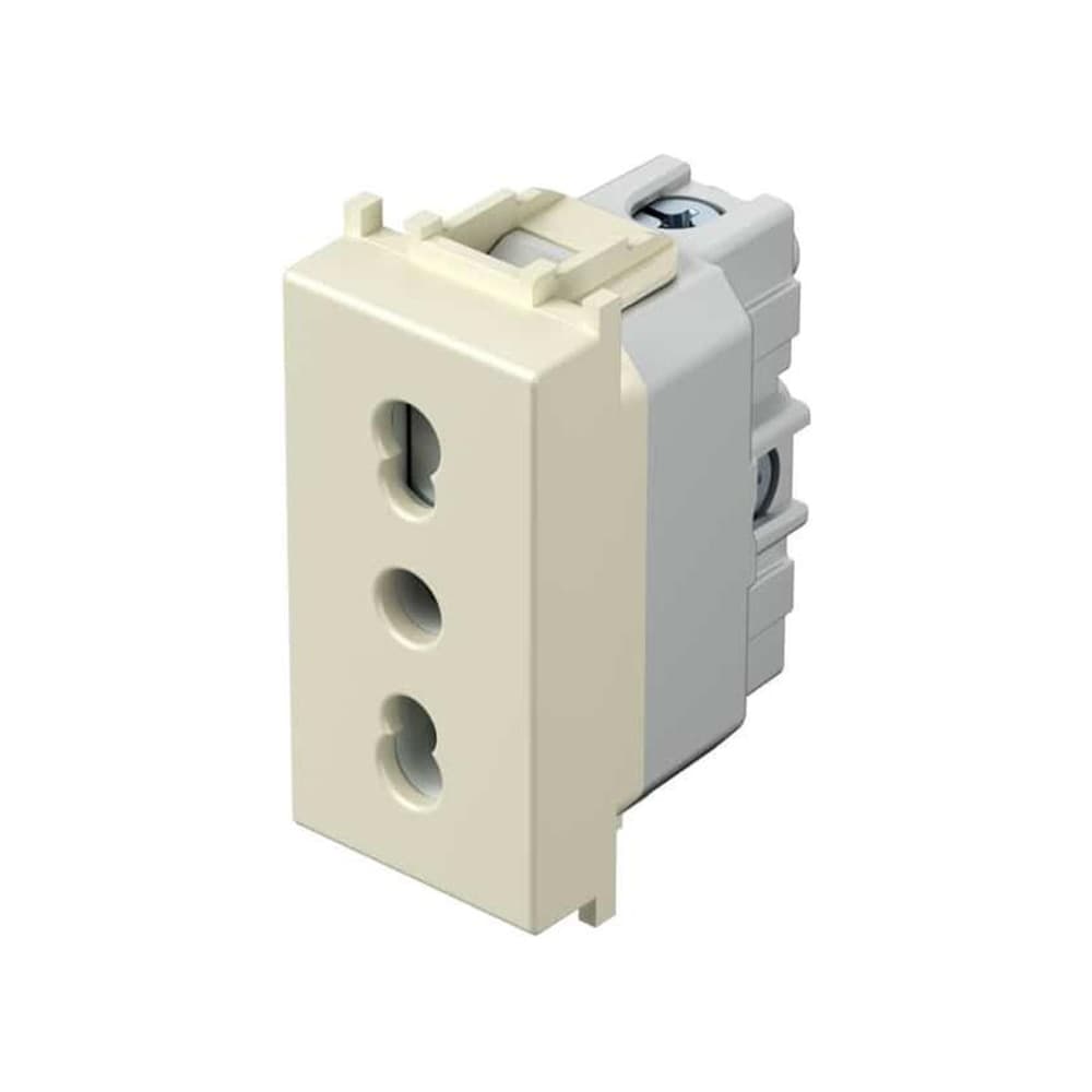 PRESA ITALIANA P17/11+KS2P+E 16A 250V~ 1M IW Colore Panna - 1