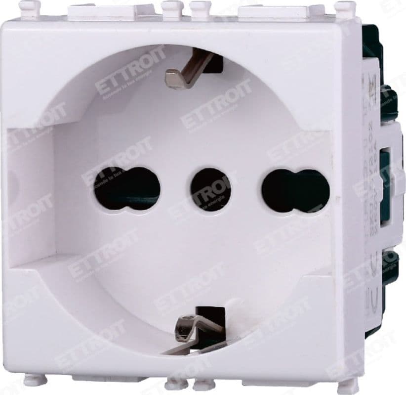 PRESA SCHUKO 2P+T 16A Comp. Plana