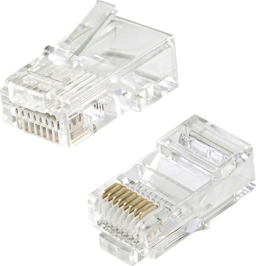 Spina RJ45 connettore con fori passanti Cat6 UTP (barattolo da 100pz) - PREZZO AL PEZZO - 1