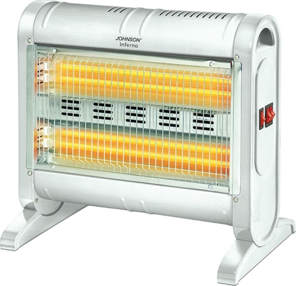 Stufa elettrica ventilata con 4 tubi  al quarzo - due livelli di potenza - 800-1600W - Interruttore di sicurezza antiribaltimento