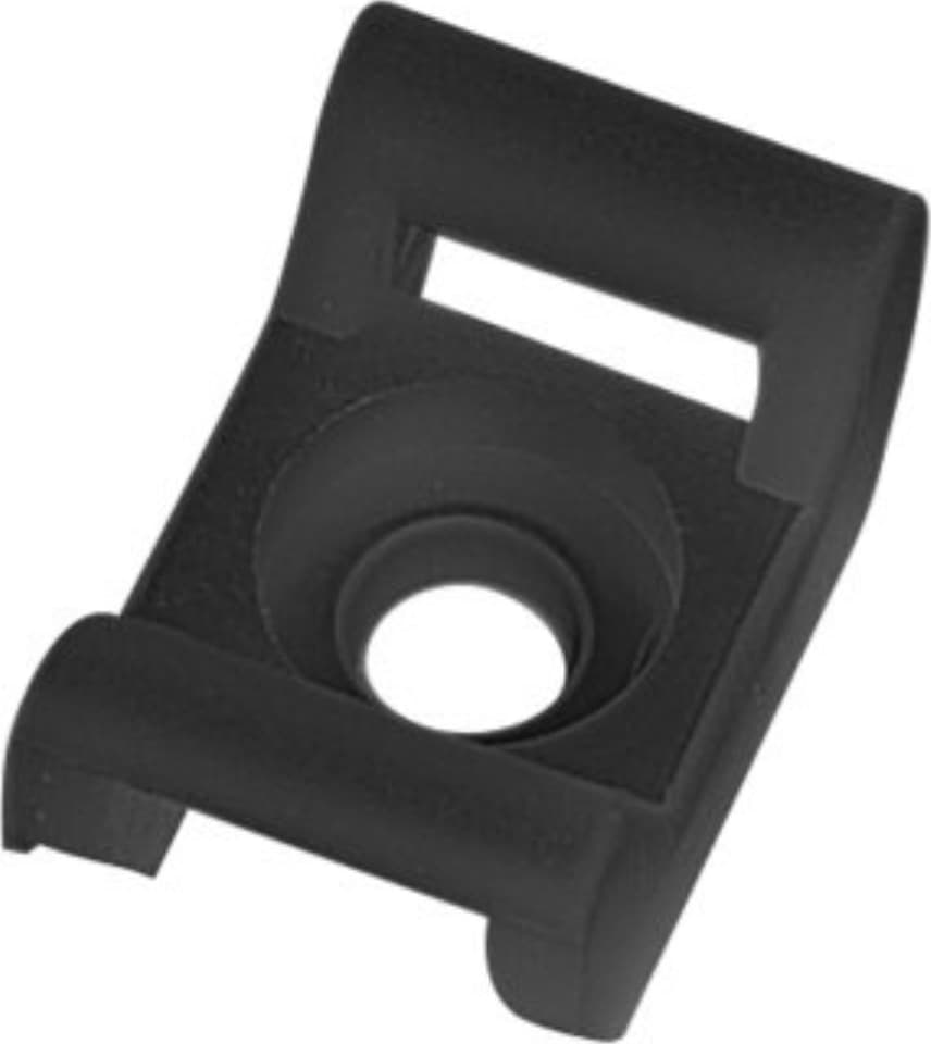 Supporto a sella nero per fascette con largezza fino a 4,8 mm - 1