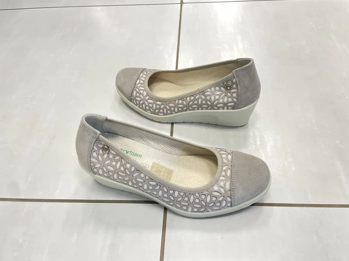 ENVAL SOFT Ballerina con zeppa in pelle beige - 6