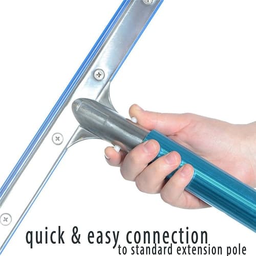 Spazzola professionale per pulizia fondo e parete piscina con rinforzo in alluminio 46 cm - 7