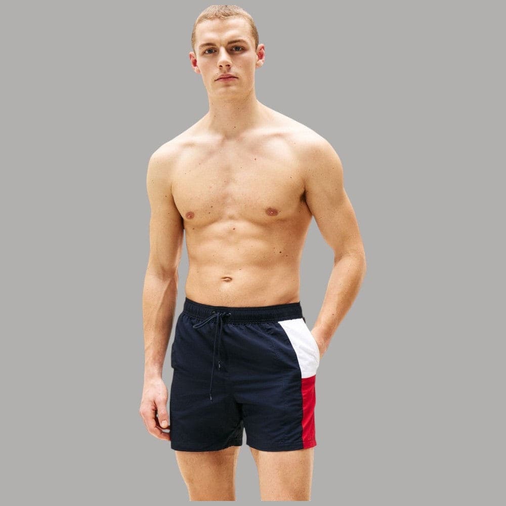 Tommy Hilfiger costume da bagno slim media lunghezza nylon asciugatura veloce - 12