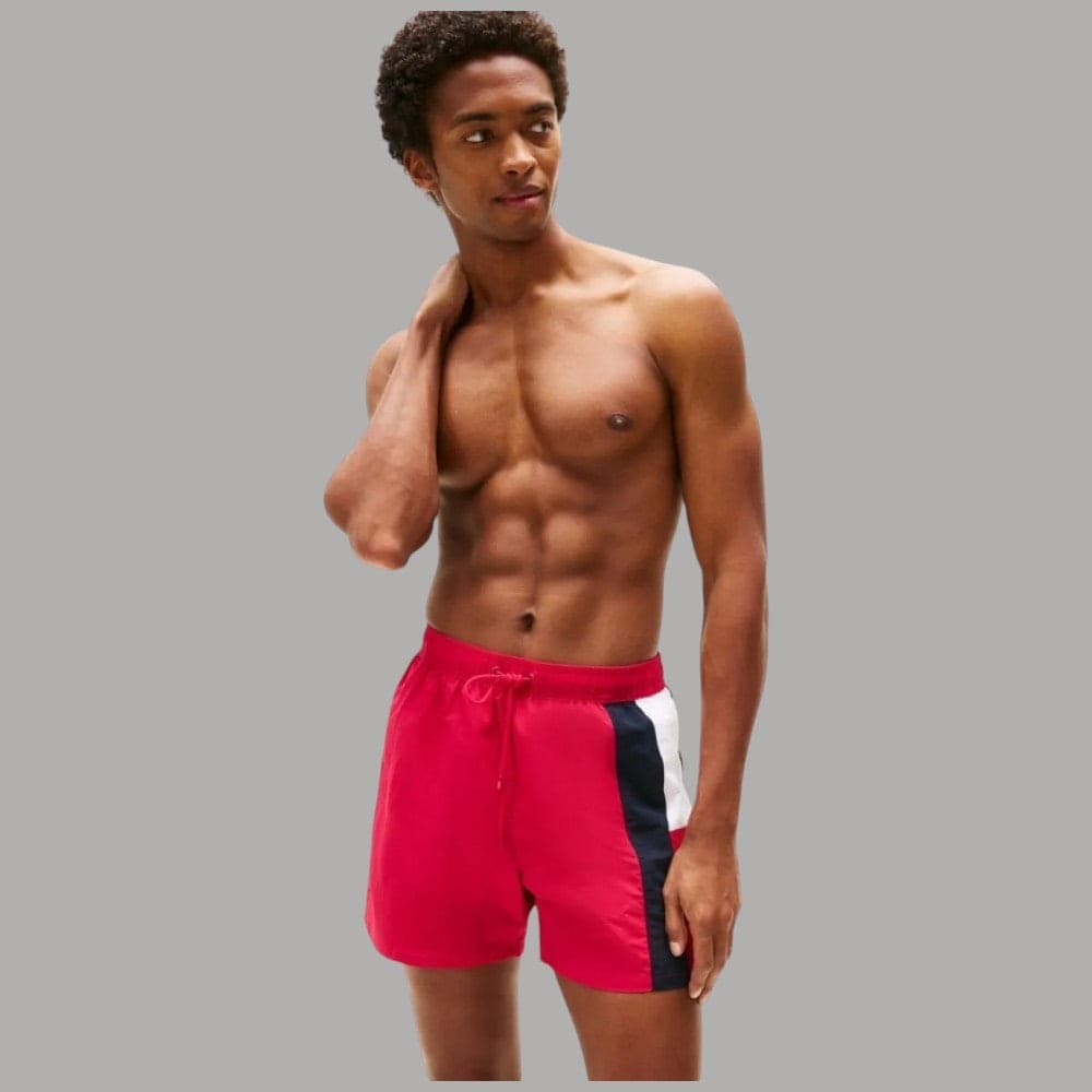 Tommy Hilfiger costume da bagno slim media lunghezza nylon asciugatura veloce - 7