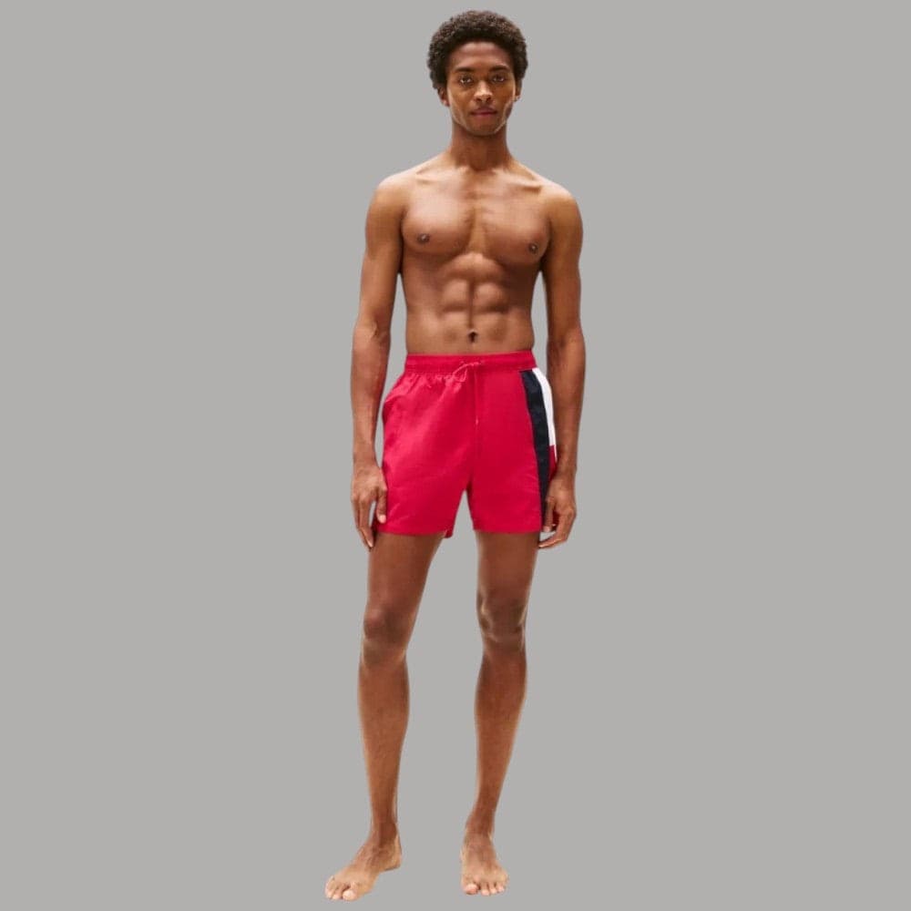 Tommy Hilfiger costume da bagno slim media lunghezza nylon asciugatura veloce - 8