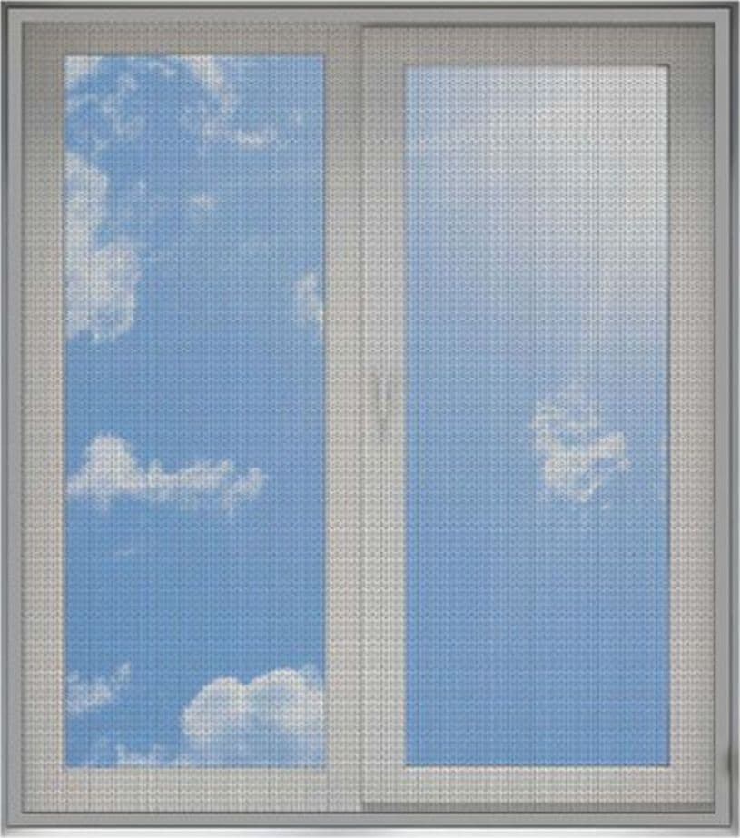 ZANZARIERA ADESIVA VELCRO PER FINESTRA GRIGIA 150X200CM PROTEZIONE DAGLI INSETTI 614352
