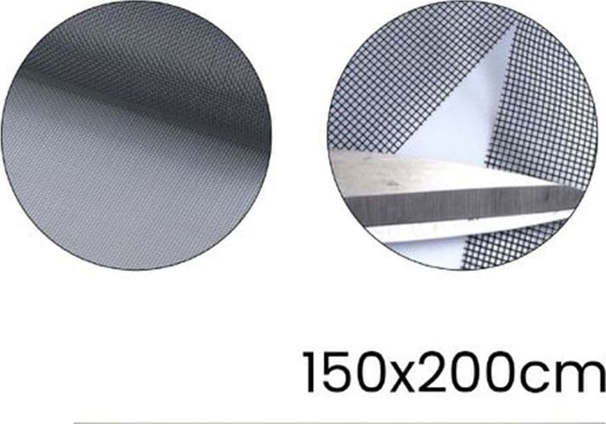 ZANZARIERA ADESIVA VELCRO PER FINESTRA GRIGIA 150X200CM PROTEZIONE DAGLI INSETTI 614352 - 5