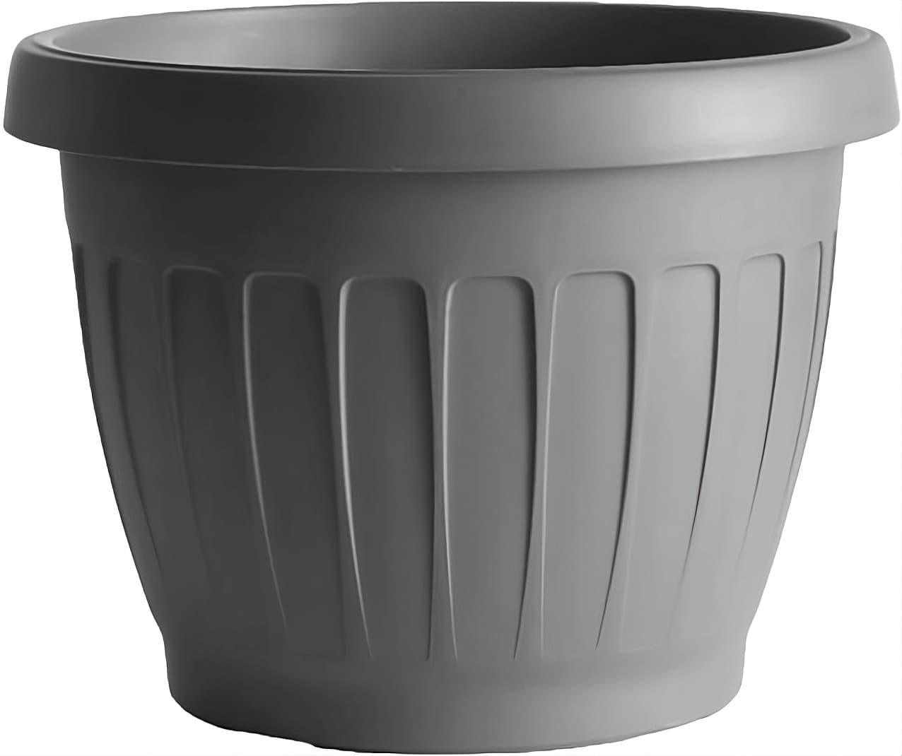 Vaso Tondo Terra Colore Grigio Ø Cm 25 x 18 5 H Bama - 2