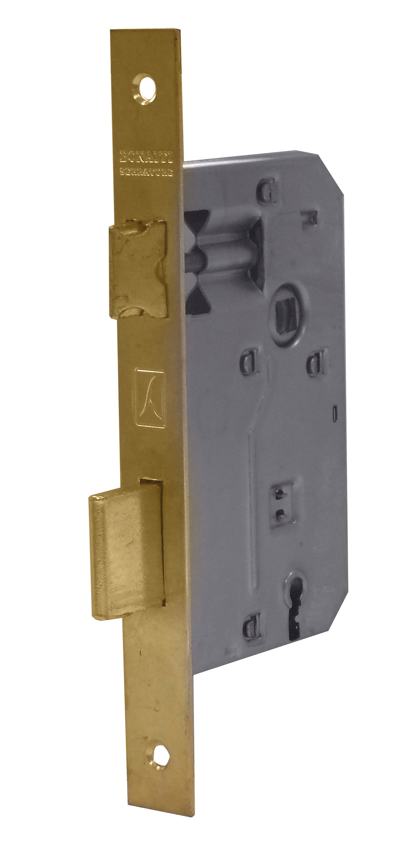 Serratura Legno Patent Inf. B Quadro ART.42 F Ottonato E.45 Bonaiti - 2