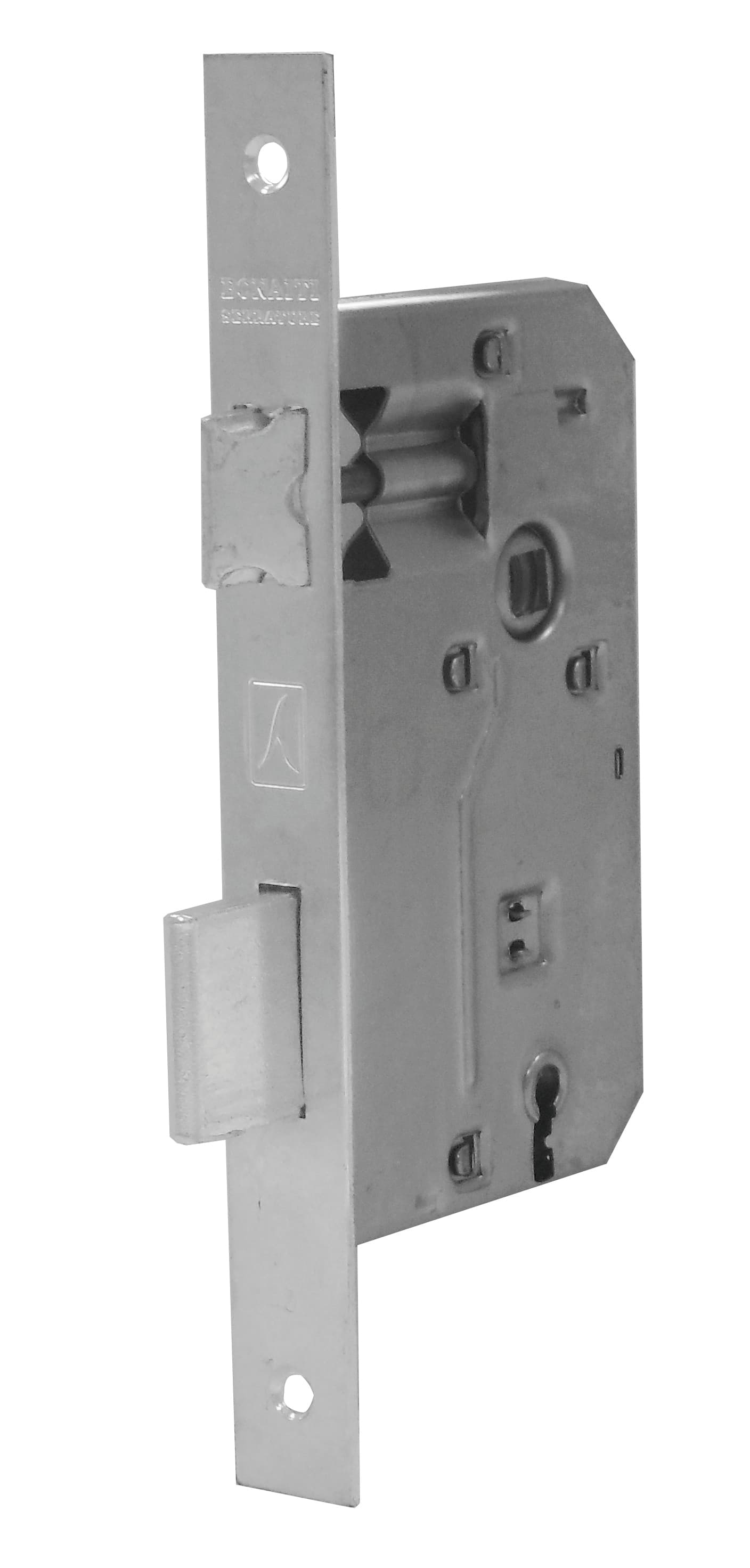 Serratura Legno Patent Inf. B Quadro ART.42 F Nichelato E.50 Bonaiti - 2
