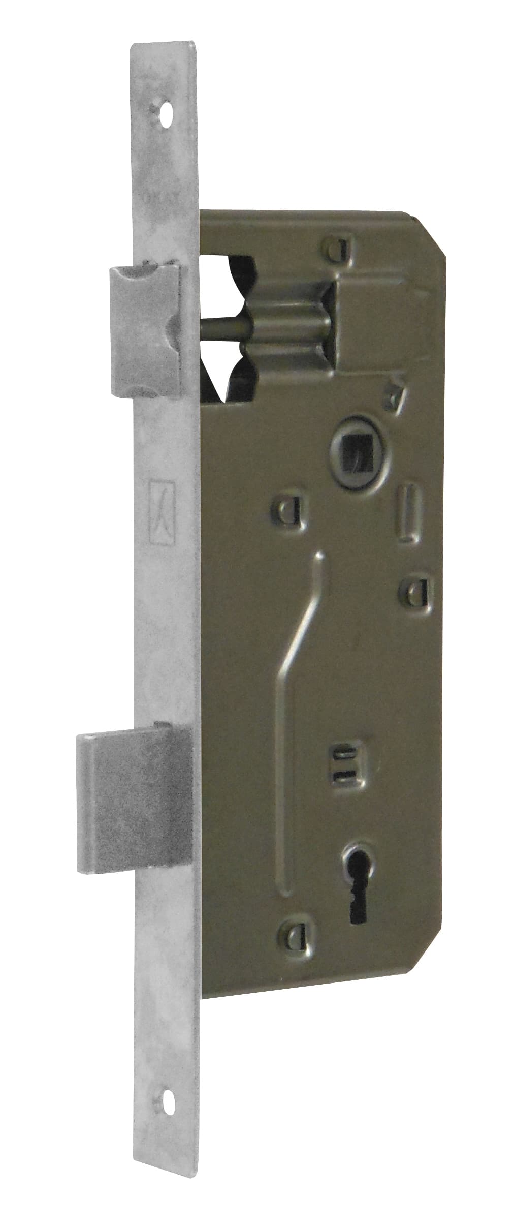 Serratura Legno Patent Inf. B Quadro ART.540 F Nichelato E.50 Bonaiti - 2